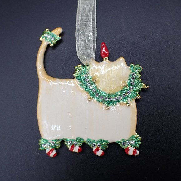 Dept.56 CAT ornament/ Vintage/Holiday/Xmas/ Patience Brewster/metal - Picture 4 of 6